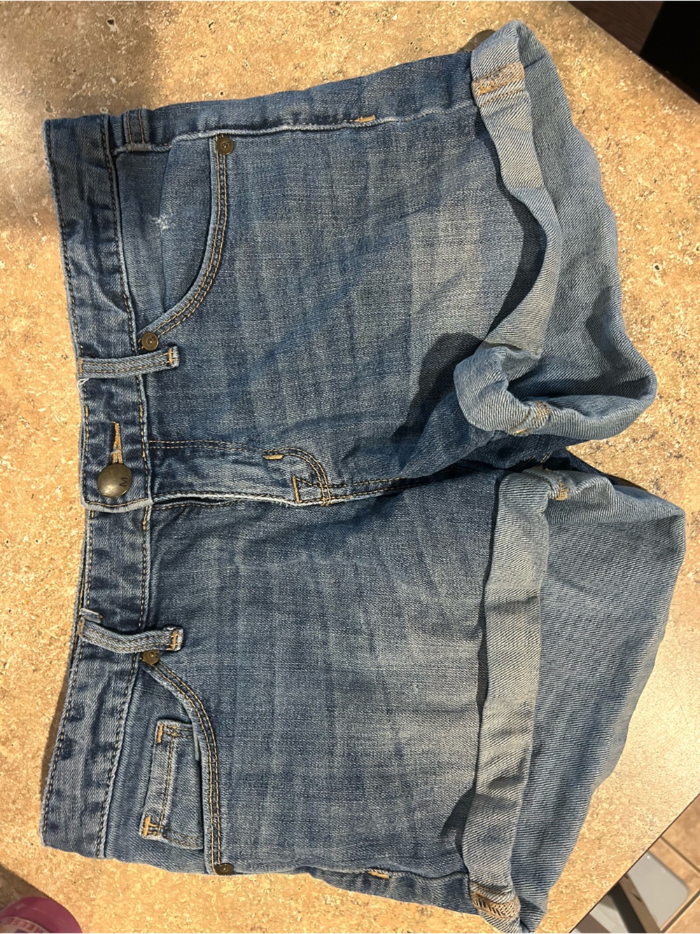 Mossimo Supply Co. Light Blue Rolled-Hem Denim Shorts